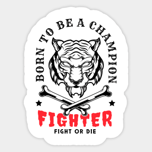 tiger head illustration Sticker